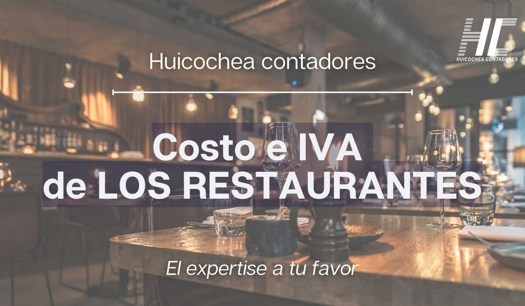 Costo e IVA de los restaurantes